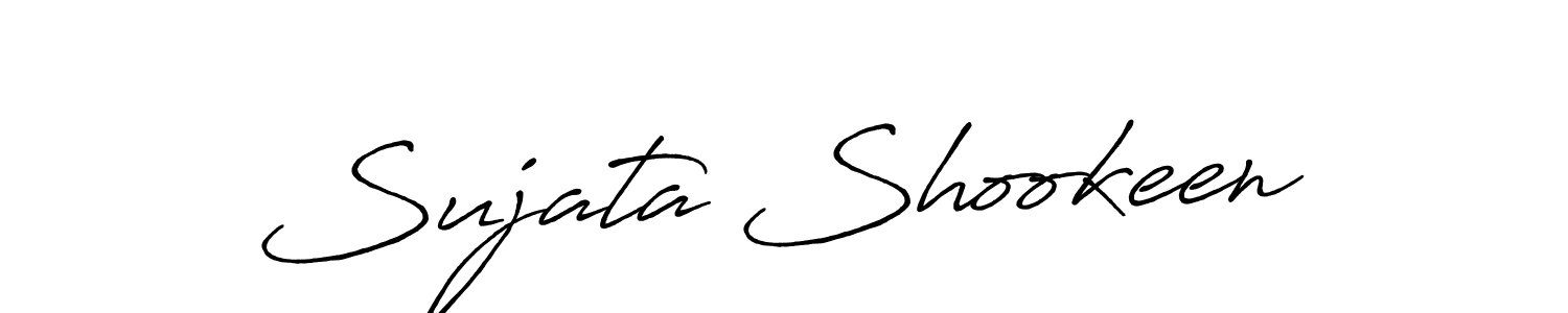 Similarly Antro_Vectra_Bolder is the best handwritten signature design. Signature creator online .You can use it as an online autograph creator for name Sujata Shookeen. Sujata Shookeen signature style 7 images and pictures png