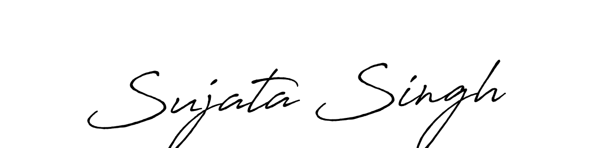 Create a beautiful signature design for name Sujata Singh. With this signature (Antro_Vectra_Bolder) fonts, you can make a handwritten signature for free. Sujata Singh signature style 7 images and pictures png