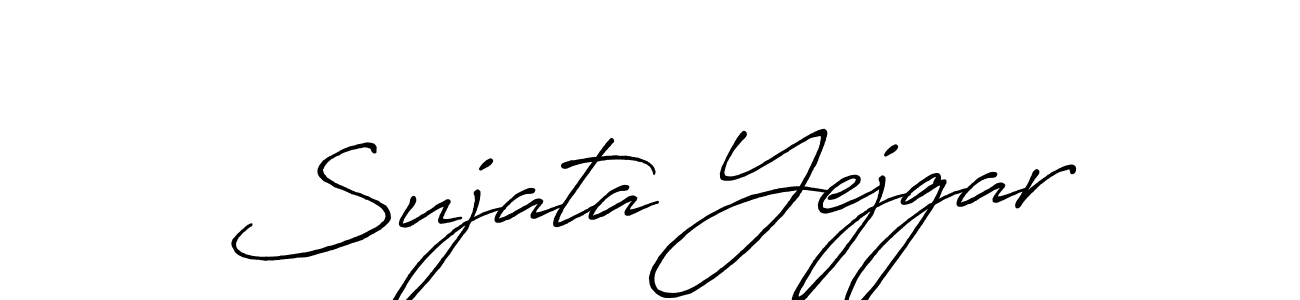 How to make Sujata Yejgar name signature. Use Antro_Vectra_Bolder style for creating short signs online. This is the latest handwritten sign. Sujata Yejgar signature style 7 images and pictures png