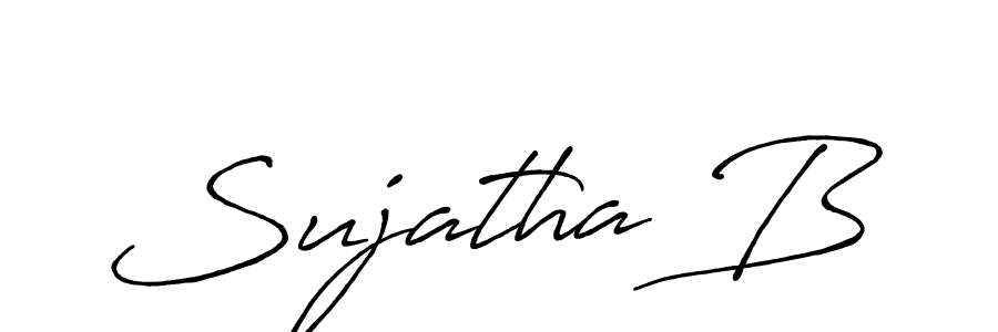 How to Draw Sujatha B signature style? Antro_Vectra_Bolder is a latest design signature styles for name Sujatha B. Sujatha B signature style 7 images and pictures png