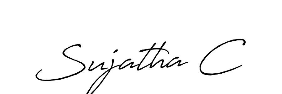 Design your own signature with our free online signature maker. With this signature software, you can create a handwritten (Antro_Vectra_Bolder) signature for name Sujatha C. Sujatha C signature style 7 images and pictures png