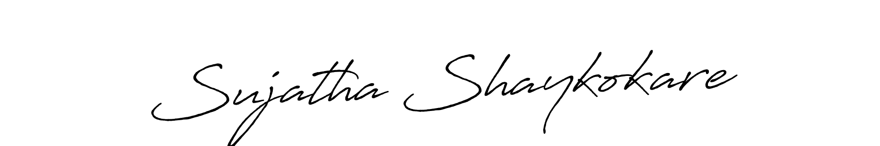 Make a beautiful signature design for name Sujatha Shaykokare. With this signature (Antro_Vectra_Bolder) style, you can create a handwritten signature for free. Sujatha Shaykokare signature style 7 images and pictures png