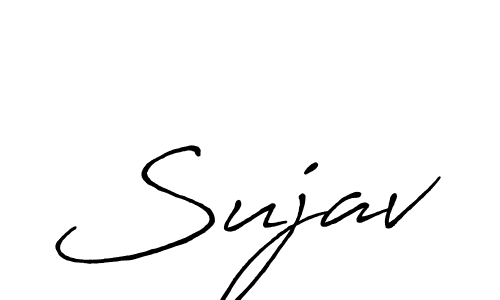 It looks lik you need a new signature style for name Sujav. Design unique handwritten (Antro_Vectra_Bolder) signature with our free signature maker in just a few clicks. Sujav signature style 7 images and pictures png