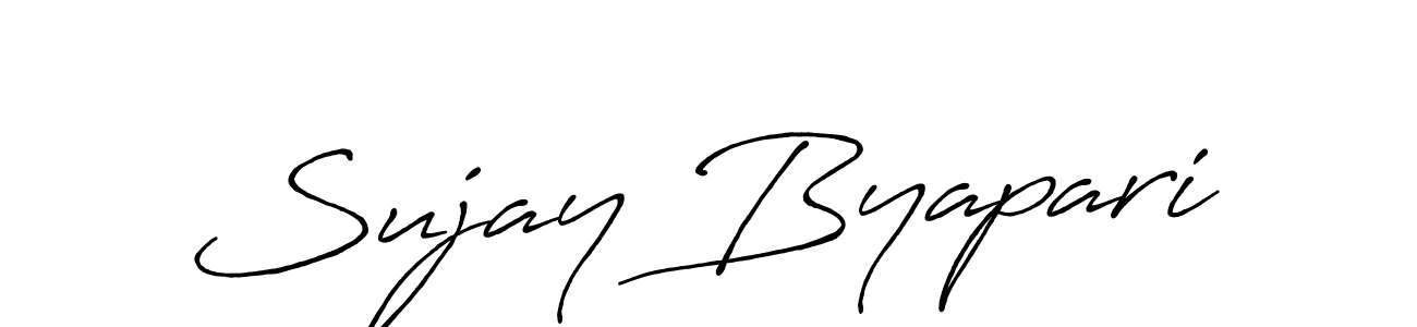 Create a beautiful signature design for name Sujay Byapari. With this signature (Antro_Vectra_Bolder) fonts, you can make a handwritten signature for free. Sujay Byapari signature style 7 images and pictures png