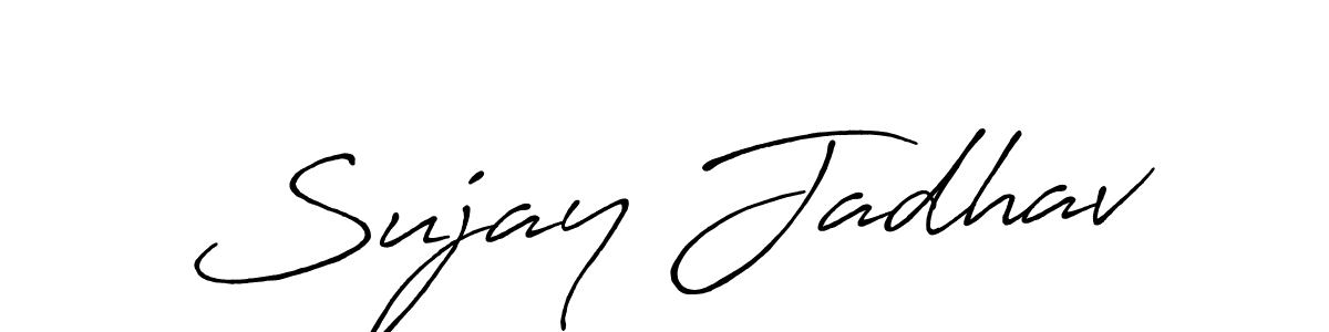 Make a beautiful signature design for name Sujay Jadhav. With this signature (Antro_Vectra_Bolder) style, you can create a handwritten signature for free. Sujay Jadhav signature style 7 images and pictures png