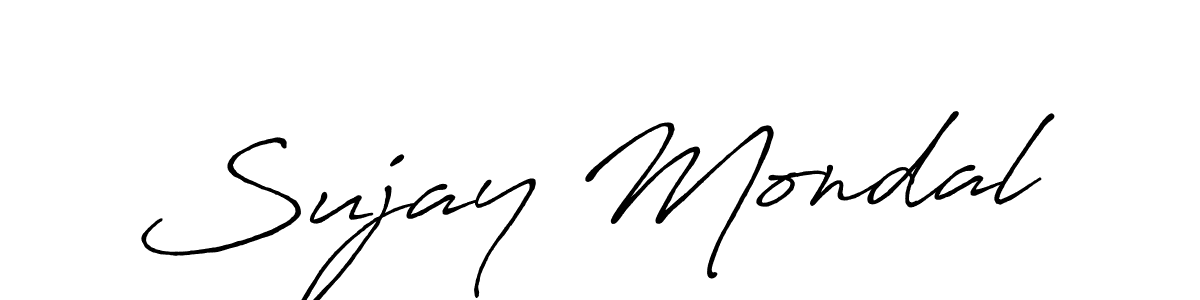 Antro_Vectra_Bolder is a professional signature style that is perfect for those who want to add a touch of class to their signature. It is also a great choice for those who want to make their signature more unique. Get Sujay Mondal name to fancy signature for free. Sujay Mondal signature style 7 images and pictures png