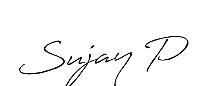 You should practise on your own different ways (Antro_Vectra_Bolder) to write your name (Sujay P) in signature. don't let someone else do it for you. Sujay P signature style 7 images and pictures png