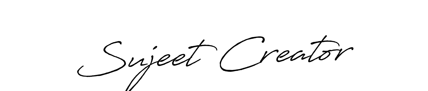 How to make Sujeet Creator name signature. Use Antro_Vectra_Bolder style for creating short signs online. This is the latest handwritten sign. Sujeet Creator signature style 7 images and pictures png
