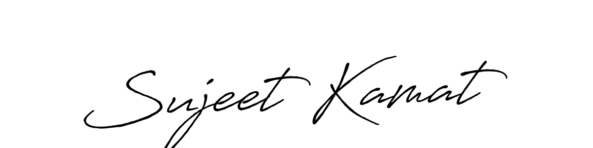 You should practise on your own different ways (Antro_Vectra_Bolder) to write your name (Sujeet Kamat) in signature. don't let someone else do it for you. Sujeet Kamat signature style 7 images and pictures png