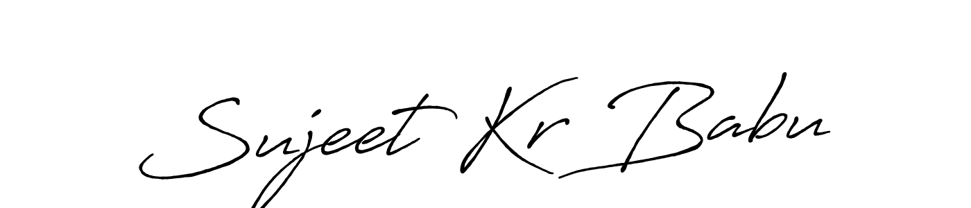 Use a signature maker to create a handwritten signature online. With this signature software, you can design (Antro_Vectra_Bolder) your own signature for name Sujeet Kr Babu. Sujeet Kr Babu signature style 7 images and pictures png