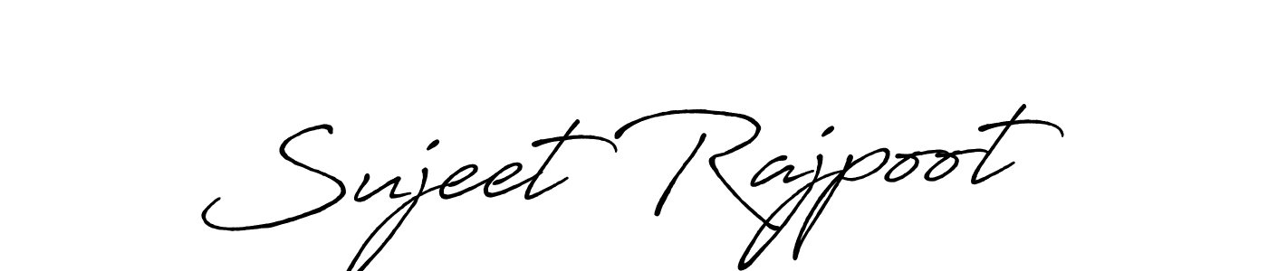 Use a signature maker to create a handwritten signature online. With this signature software, you can design (Antro_Vectra_Bolder) your own signature for name Sujeet Rajpoot. Sujeet Rajpoot signature style 7 images and pictures png