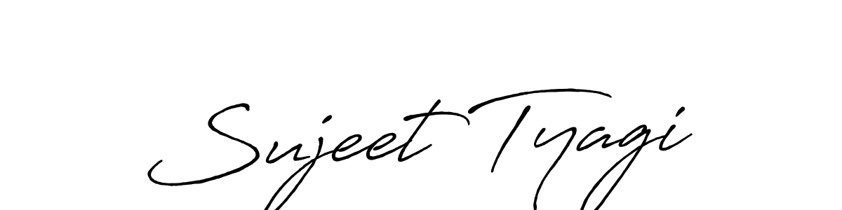 Create a beautiful signature design for name Sujeet Tyagi. With this signature (Antro_Vectra_Bolder) fonts, you can make a handwritten signature for free. Sujeet Tyagi signature style 7 images and pictures png