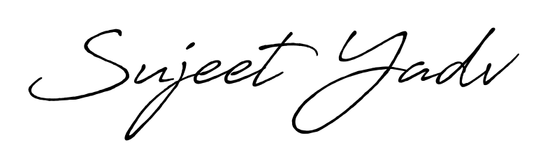 A classic penmanship look for Sujeet Yadv. The Antro_Vectra_Bolder font brings timeless elegance and confidence to every signed document. Sujeet Yadv signature style 7 images and pictures png