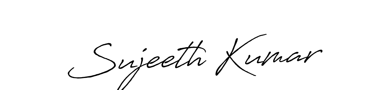 How to make Sujeeth Kumar name signature. Use Antro_Vectra_Bolder style for creating short signs online. This is the latest handwritten sign. Sujeeth Kumar signature style 7 images and pictures png