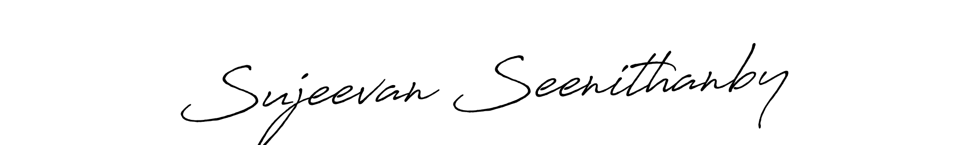 How to Draw Sujeevan Seenithanby signature style? Antro_Vectra_Bolder is a latest design signature styles for name Sujeevan Seenithanby. Sujeevan Seenithanby signature style 7 images and pictures png