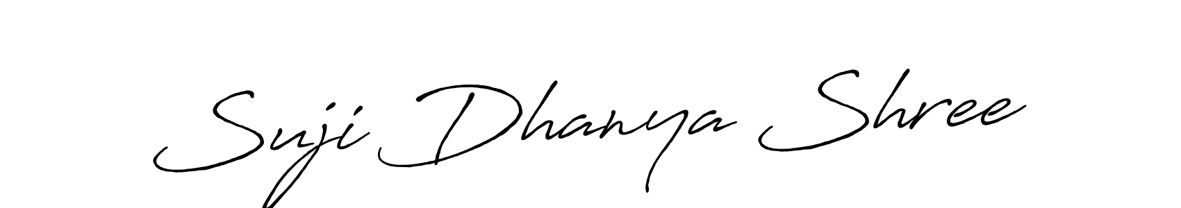 Also You can easily find your signature by using the search form. We will create Suji Dhanya Shree name handwritten signature images for you free of cost using Antro_Vectra_Bolder sign style. Suji Dhanya Shree signature style 7 images and pictures png