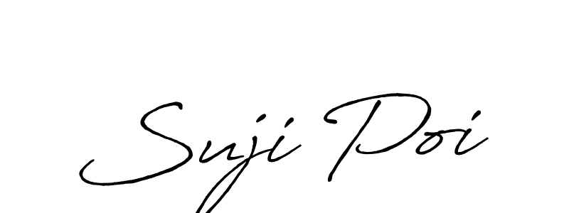 Also we have Suji Poi name is the best signature style. Create professional handwritten signature collection using Antro_Vectra_Bolder autograph style. Suji Poi signature style 7 images and pictures png