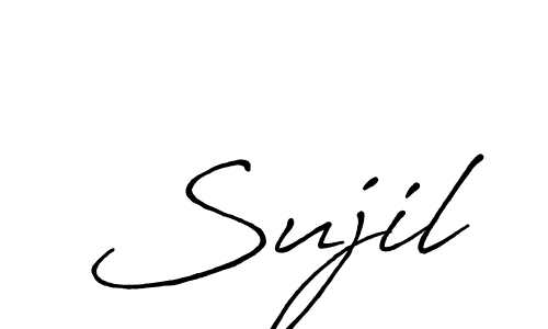 Make a beautiful signature design for name Sujil. With this signature (Antro_Vectra_Bolder) style, you can create a handwritten signature for free. Sujil signature style 7 images and pictures png