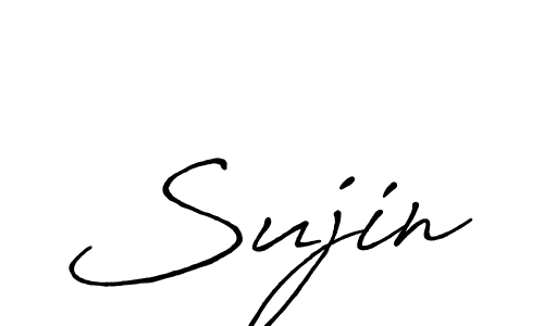 Design your own signature with our free online signature maker. With this signature software, you can create a handwritten (Antro_Vectra_Bolder) signature for name Sujin. Sujin signature style 7 images and pictures png