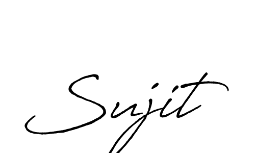 Make a beautiful signature design for name Sujit. With this signature (Antro_Vectra_Bolder) style, you can create a handwritten signature for free. Sujit signature style 7 images and pictures png