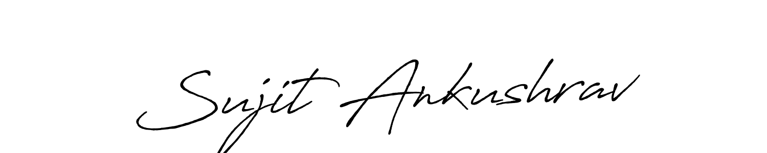 You can use this online signature creator to create a handwritten signature for the name Sujit Ankushrav. This is the best online autograph maker. Sujit Ankushrav signature style 7 images and pictures png