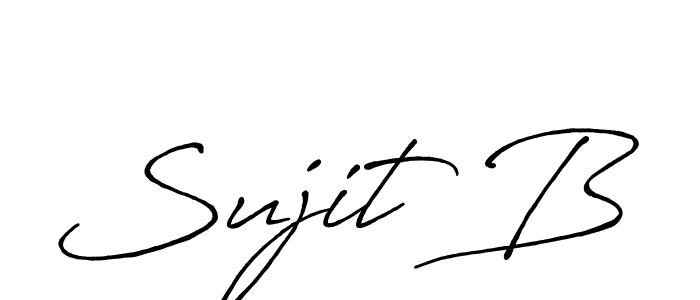 Similarly Antro_Vectra_Bolder is the best handwritten signature design. Signature creator online .You can use it as an online autograph creator for name Sujit B. Sujit B signature style 7 images and pictures png