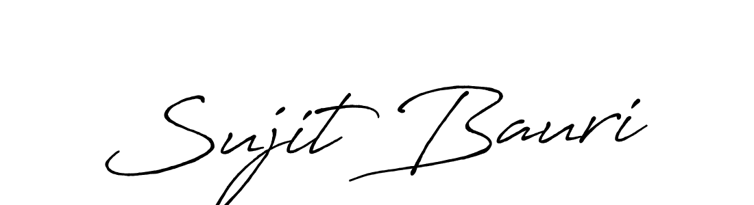 How to make Sujit Bauri name signature. Use Antro_Vectra_Bolder style for creating short signs online. This is the latest handwritten sign. Sujit Bauri signature style 7 images and pictures png