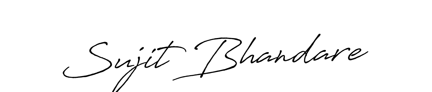 Create a beautiful signature design for name Sujit Bhandare. With this signature (Antro_Vectra_Bolder) fonts, you can make a handwritten signature for free. Sujit Bhandare signature style 7 images and pictures png