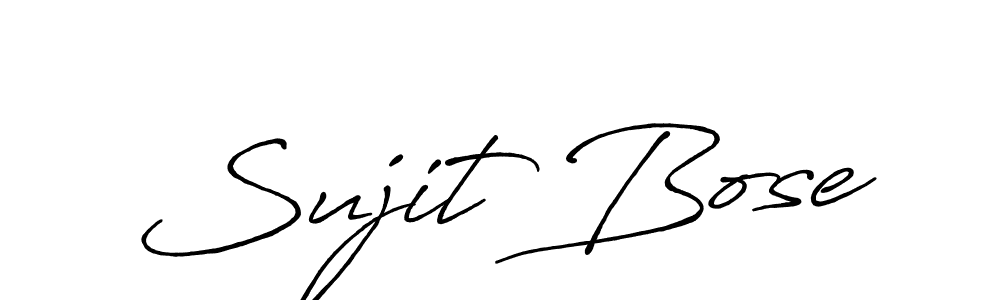 Create a beautiful signature design for name Sujit Bose. With this signature (Antro_Vectra_Bolder) fonts, you can make a handwritten signature for free. Sujit Bose signature style 7 images and pictures png