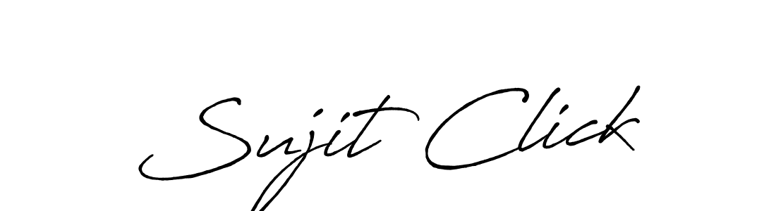 How to make Sujit Click name signature. Use Antro_Vectra_Bolder style for creating short signs online. This is the latest handwritten sign. Sujit Click signature style 7 images and pictures png