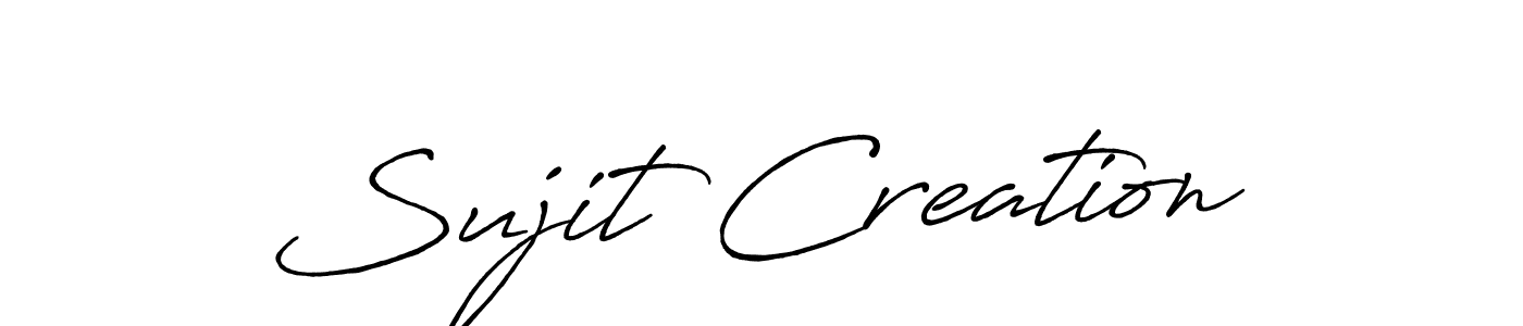 How to make Sujit Creation signature? Antro_Vectra_Bolder is a professional autograph style. Create handwritten signature for Sujit Creation name. Sujit Creation signature style 7 images and pictures png