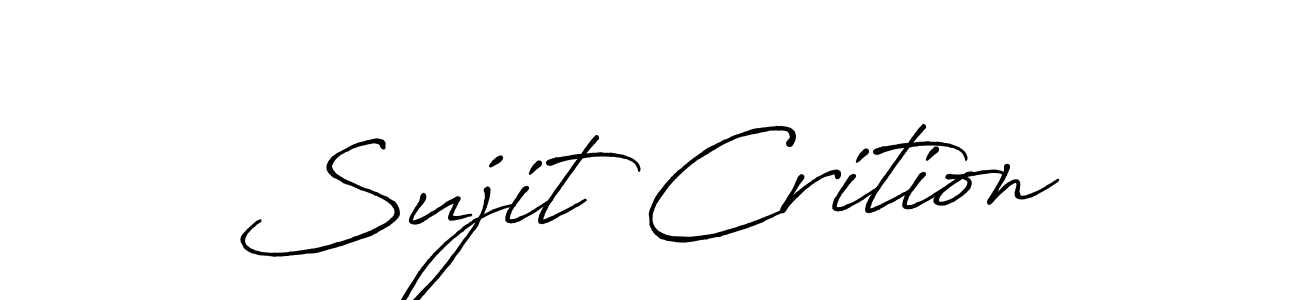 Antro_Vectra_Bolder is a professional signature style that is perfect for those who want to add a touch of class to their signature. It is also a great choice for those who want to make their signature more unique. Get Sujit Crition name to fancy signature for free. Sujit Crition signature style 7 images and pictures png
