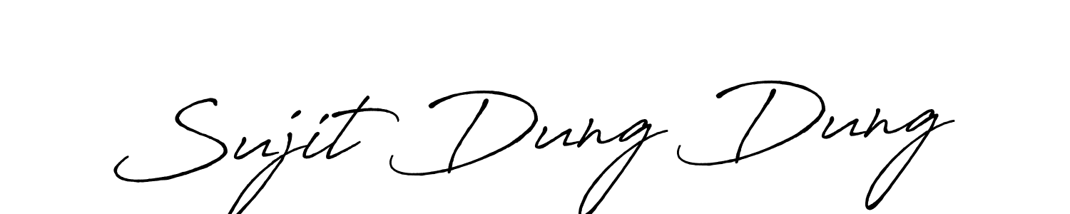 Also we have Sujit Dung Dung name is the best signature style. Create professional handwritten signature collection using Antro_Vectra_Bolder autograph style. Sujit Dung Dung signature style 7 images and pictures png