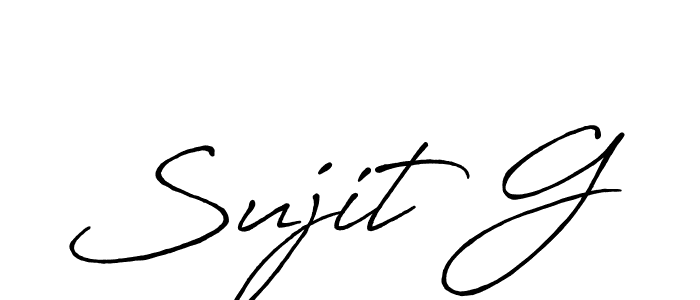 You should practise on your own different ways (Antro_Vectra_Bolder) to write your name (Sujit G) in signature. don't let someone else do it for you. Sujit G signature style 7 images and pictures png