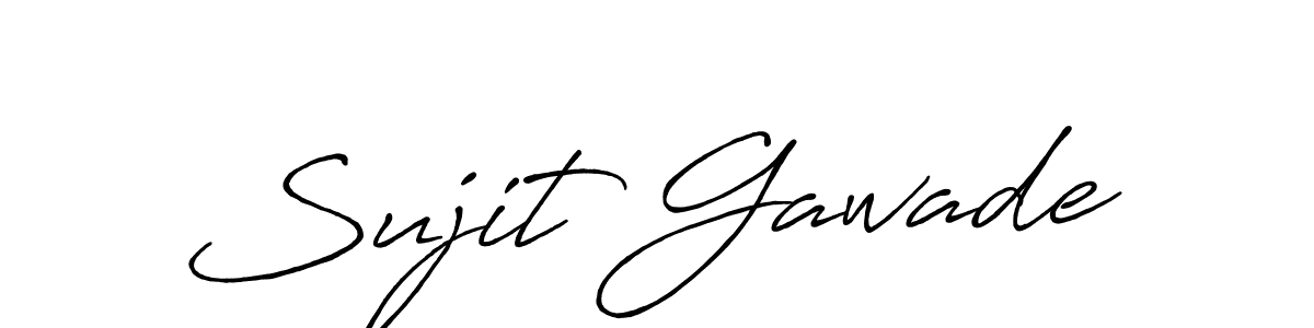 Design your own signature with our free online signature maker. With this signature software, you can create a handwritten (Antro_Vectra_Bolder) signature for name Sujit Gawade. Sujit Gawade signature style 7 images and pictures png