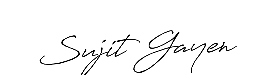 Design your own signature with our free online signature maker. With this signature software, you can create a handwritten (Antro_Vectra_Bolder) signature for name Sujit Gayen. Sujit Gayen signature style 7 images and pictures png