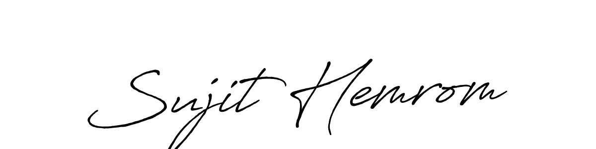 Design your own signature with our free online signature maker. With this signature software, you can create a handwritten (Antro_Vectra_Bolder) signature for name Sujit Hemrom. Sujit Hemrom signature style 7 images and pictures png