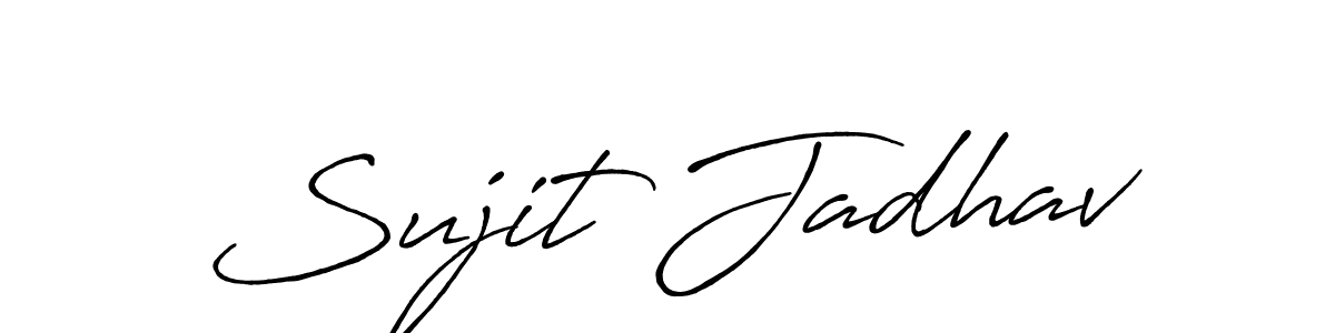 Make a beautiful signature design for name Sujit Jadhav. With this signature (Antro_Vectra_Bolder) style, you can create a handwritten signature for free. Sujit Jadhav signature style 7 images and pictures png
