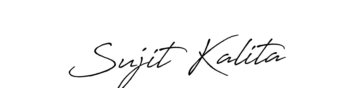 Create a beautiful signature design for name Sujit Kalita. With this signature (Antro_Vectra_Bolder) fonts, you can make a handwritten signature for free. Sujit Kalita signature style 7 images and pictures png