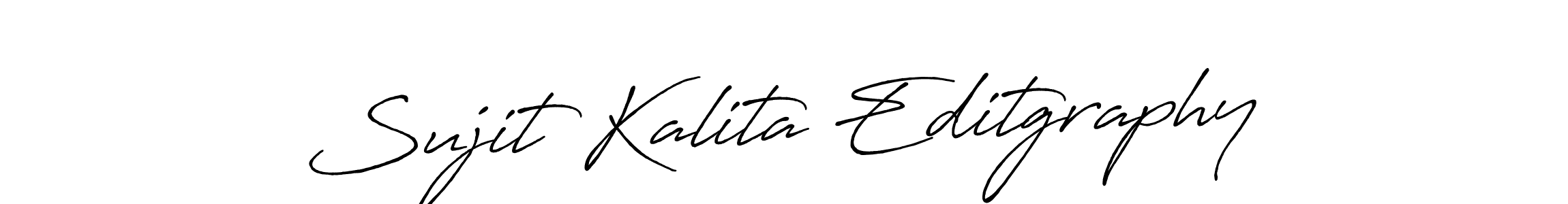 Create a beautiful signature design for name Sujit Kalita Editgraphy. With this signature (Antro_Vectra_Bolder) fonts, you can make a handwritten signature for free. Sujit Kalita Editgraphy signature style 7 images and pictures png