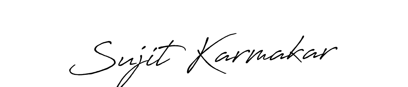 You should practise on your own different ways (Antro_Vectra_Bolder) to write your name (Sujit Karmakar) in signature. don't let someone else do it for you. Sujit Karmakar signature style 7 images and pictures png