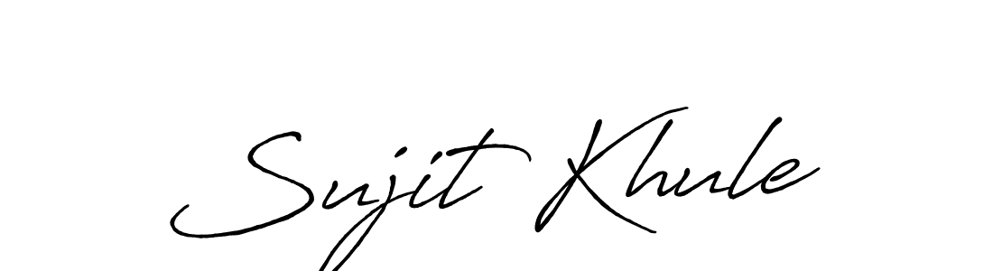 Make a beautiful signature design for name Sujit Khule. With this signature (Antro_Vectra_Bolder) style, you can create a handwritten signature for free. Sujit Khule signature style 7 images and pictures png