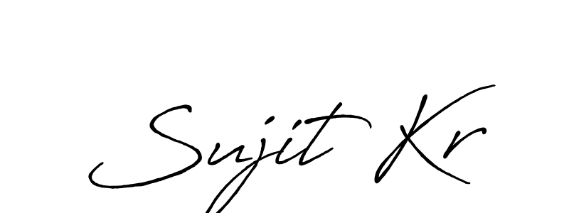 Create a beautiful signature design for name Sujit Kr. With this signature (Antro_Vectra_Bolder) fonts, you can make a handwritten signature for free. Sujit Kr signature style 7 images and pictures png