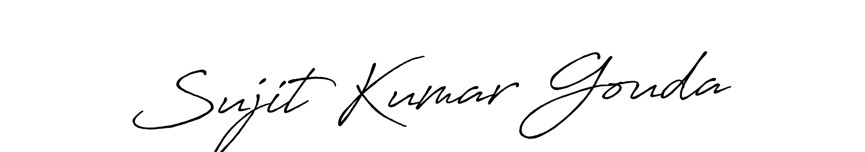 This is the best signature style for the Sujit Kumar Gouda name. Also you like these signature font (Antro_Vectra_Bolder). Mix name signature. Sujit Kumar Gouda signature style 7 images and pictures png