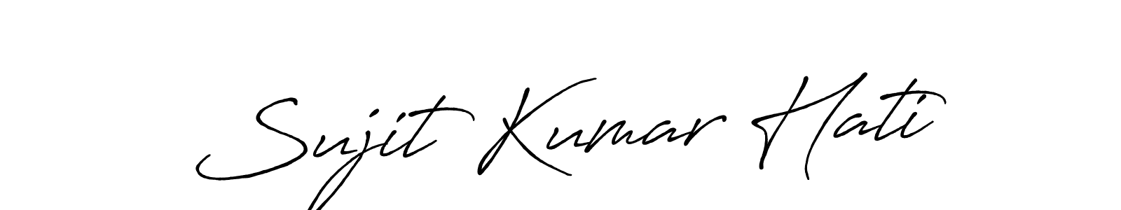 The best way (Antro_Vectra_Bolder) to make a short signature is to pick only two or three words in your name. The name Sujit Kumar Hati include a total of six letters. For converting this name. Sujit Kumar Hati signature style 7 images and pictures png