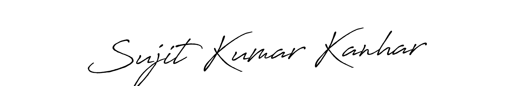 Create a beautiful signature design for name Sujit Kumar Kanhar. With this signature (Antro_Vectra_Bolder) fonts, you can make a handwritten signature for free. Sujit Kumar Kanhar signature style 7 images and pictures png