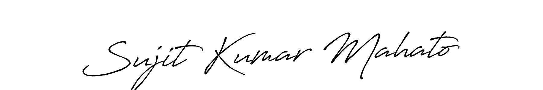 Make a beautiful signature design for name Sujit Kumar Mahato. With this signature (Antro_Vectra_Bolder) style, you can create a handwritten signature for free. Sujit Kumar Mahato signature style 7 images and pictures png