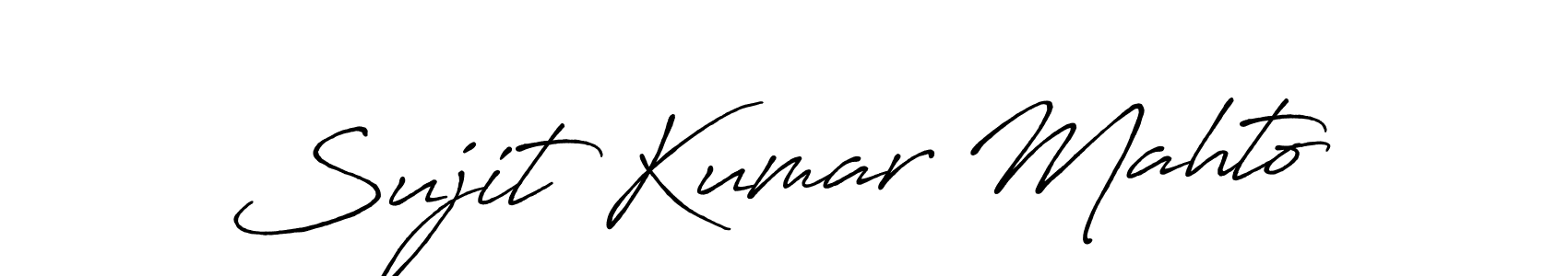 Make a beautiful signature design for name Sujit Kumar Mahto. With this signature (Antro_Vectra_Bolder) style, you can create a handwritten signature for free. Sujit Kumar Mahto signature style 7 images and pictures png