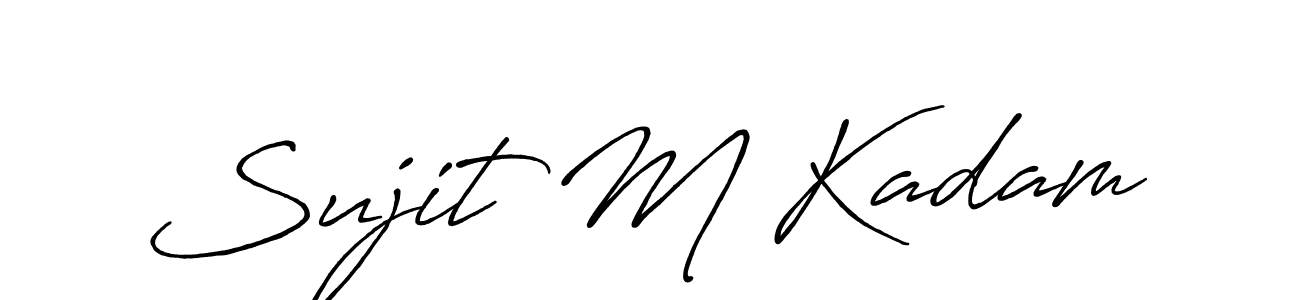 Create a beautiful signature design for name Sujit M Kadam. With this signature (Antro_Vectra_Bolder) fonts, you can make a handwritten signature for free. Sujit M Kadam signature style 7 images and pictures png