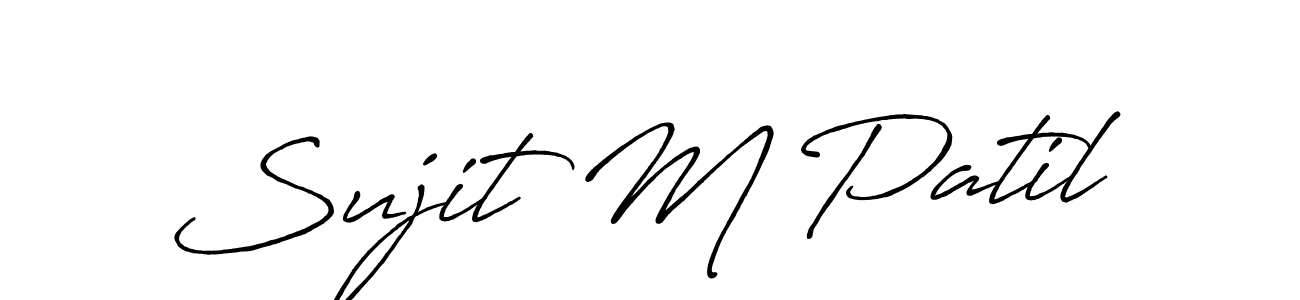 You should practise on your own different ways (Antro_Vectra_Bolder) to write your name (Sujit M Patil) in signature. don't let someone else do it for you. Sujit M Patil signature style 7 images and pictures png